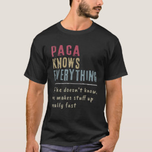 Mannen Paca weet alles wat opa cadeau geeft T-shirt