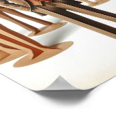Mannen pakken Mode Papier ambachten kunst Poster (Hoek)