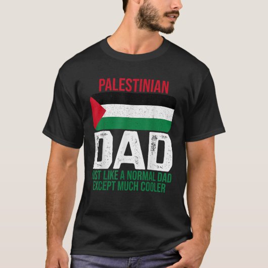 Mannen  Palestijnse vader Palestijnse vlag voor FA T-shirt (Voorkant)