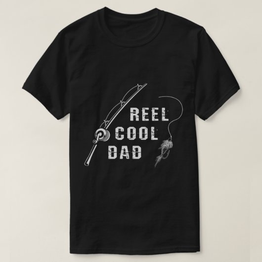 Mannen paling Koel papa visforel Vist diepe S T-shirt (Design voorkant)
