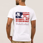 Mannen Palm Flag USA T-shirt (Achterkant)