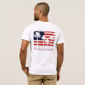Mannen Palm Flag USA T-shirt (Achterkant volledig)