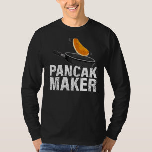 Mannen Pannenkoekenmaker Ontbijt Voedsel Pannenkoe T-shirt