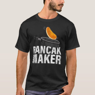 Mannen Pannenkoekenmaker Ontbijt Voedsel Pannenkoe T-shirt