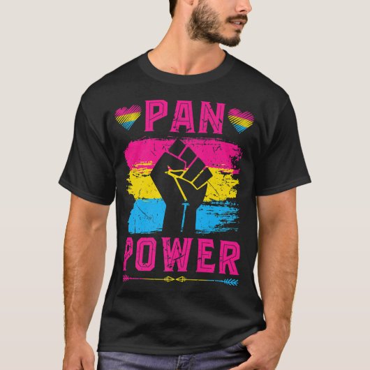 Mannen Panseual Pride Pan Power, Panseuality T-shirt (Voorkant)