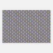Mannen Pantone Grey Gold Blue set van 3 Inpakpapier Vel (Voorkant 3)