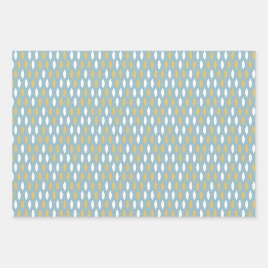 Mannen Pantone Grey Gold Blue set van 3 Inpakpapier Vel (Voorkant 2)