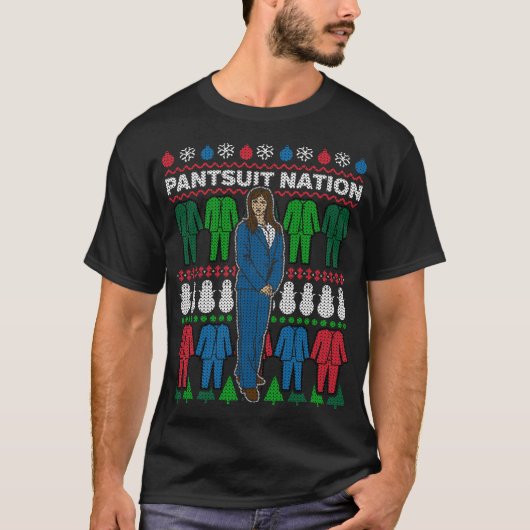 Mannen Pantsuit Nation Tacky Xmas Trui T-shirt (Voorkant)