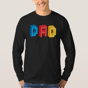 Mannen pap Brick Builder blokkeert Master Builder T-shirt
