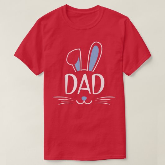 Mannen pap Bunny Rabbit Face Family Group Paasvet T-shirt (Design voorkant)