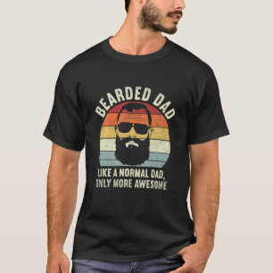 Mannen pap. Funny Bearded Dad, Beard Humor F T-shirt