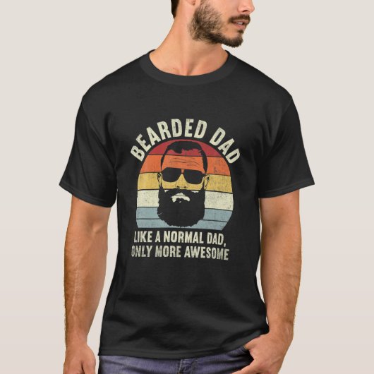Mannen pap. Funny Bearded Dad, Beard Humor F T-shirt (Voorkant)
