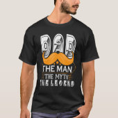Mannen Pap Het Man De mythe De legende baarde Pap T-shirt (Voorkant)