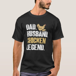 Mannen pap Husband Chicken Legend - Farmer Rooster T-shirt