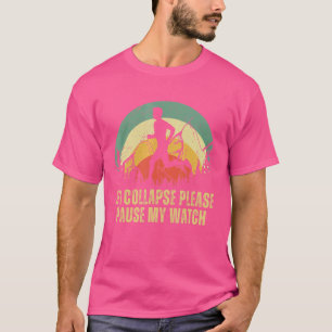 mannen pap marathon runner retro t-shirt