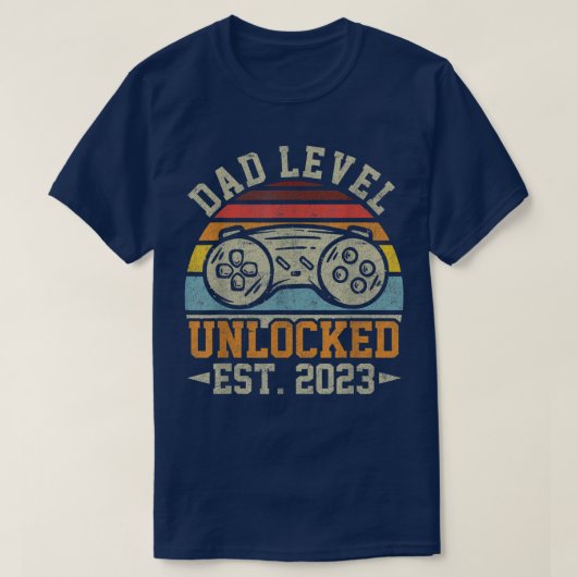 Mannen pap niveau ontgrendeld t-shirt (Design voorkant)