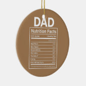 Mannen pap Nutrition Facts Vaderdag Gift for Keramisch Ornament (Rechts)
