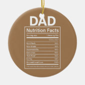 Mannen pap Nutrition Facts Vaderdag Gift for Keramisch Ornament (Voorkant)