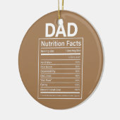 Mannen pap Nutrition Facts Vaderdag Gift for Keramisch Ornament (Links)