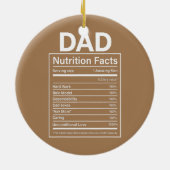 Mannen pap Nutrition Facts Vaderdag Gift for Keramisch Ornament (Achterkant)