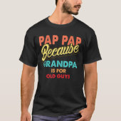 Mannen pap omdat opa voor oude jongens is Vinta T-shirt (Voorkant)