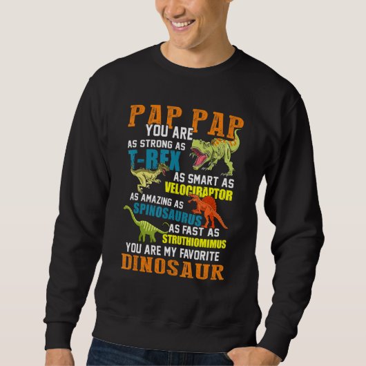 Mannen Pap Papsaurus T Rex Dinosaur Pap Saurus F Trui (Voorkant)