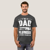Mannen pap Plumber Funny Plumbing Fathers Day T-shirt (Voorkant volledig)