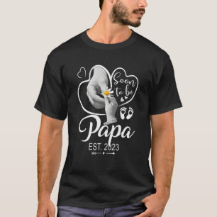 Mannen Papa 2023 Vaderdag voor de eerste maal Papa T-shirt