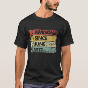 Mannen papa 50e verjaardag Geweldige sinds juni 19 T-shirt