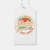 Mannen PAPA als een opa ALLEEN COOLER Funny Pap Cadeaulabel (Voorkant)