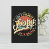 Mannen PAPA als een opa ALLEEN COOLER Funny Pap Kaart (Staand voorkant)