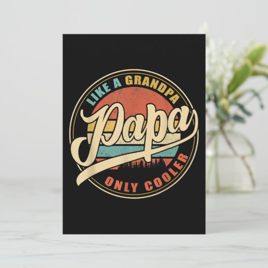 Mannen PAPA als een opa ALLEEN COOLER Funny Pap Kaart (Staand voorkant)