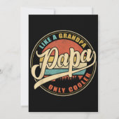 Mannen PAPA als een opa ALLEEN COOLER Funny Pap Kaart (Achterkant)