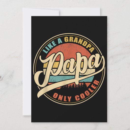 Mannen PAPA als een opa ALLEEN COOLER Funny Pap Kaart (Achterkant)