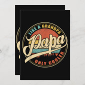 Mannen PAPA als een opa ALLEEN COOLER Funny Pap Kaart (Voorkant / Achterkant)