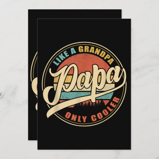 Mannen PAPA als een opa ALLEEN COOLER Funny Pap Kaart (Voorkant / Achterkant)