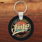 Mannen PAPA als een opa ALLEEN COOLER Funny Pap Sleutelhanger (Voorkant)