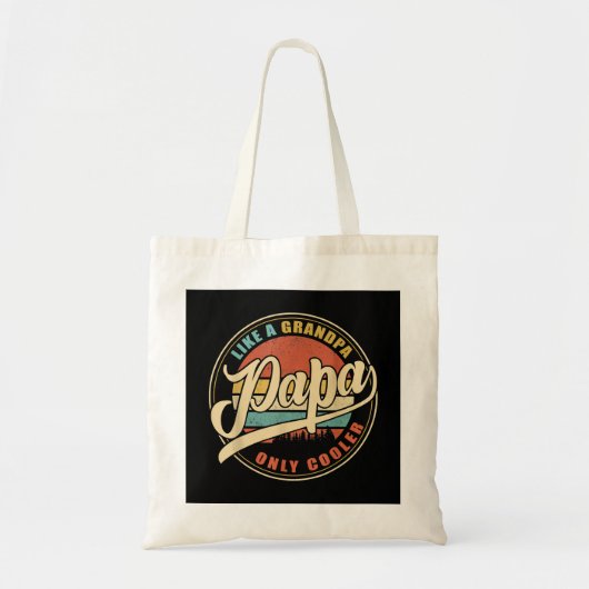 Mannen PAPA als een opa ALLEEN COOLER Funny Pap Tote Bag (Voorkant)