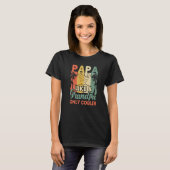 Mannen Papa als opa alleen koelvader vader vader d T-shirt (Voorkant volledig)