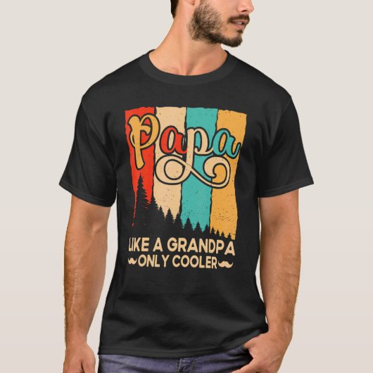Mannen Papa als opa alleen koelvader vader vader d T-shirt (Voorkant)