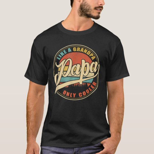 Mannen PAPA als opa Funny Dad Papa Definition T-shirt (Voorkant)