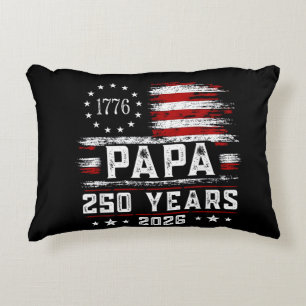 Mannen Papa Amerikaanse Vlag 250 Jaar 4 juli Gran Accent Kussen