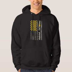 Mannen Papa-Amerikaanse vlag Proud Proud-Amerikaan Hoodie