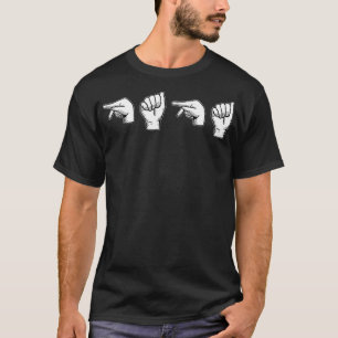 Mannen PAPA ASL Amerikaanse Gebarentaal Beste Vade T-shirt