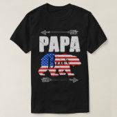 Mannen Papa Beer Amerikaanse vlag op 4 juli Vader T-shirt (Design voorkant)