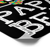 Mannen Papa Beer Autisme Mannen Vader Daddy Autism Poster (Hoek)