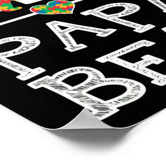 Mannen Papa Beer Autisme Mannen Vader Daddy Autism Poster (Hoek)