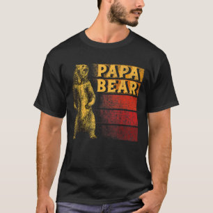 Mannen Papa Beer Funny Fathers Day Retro T-shirt