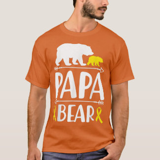 Mannen Papa Beer Kinderkankervoorlichting Papa T-shirt