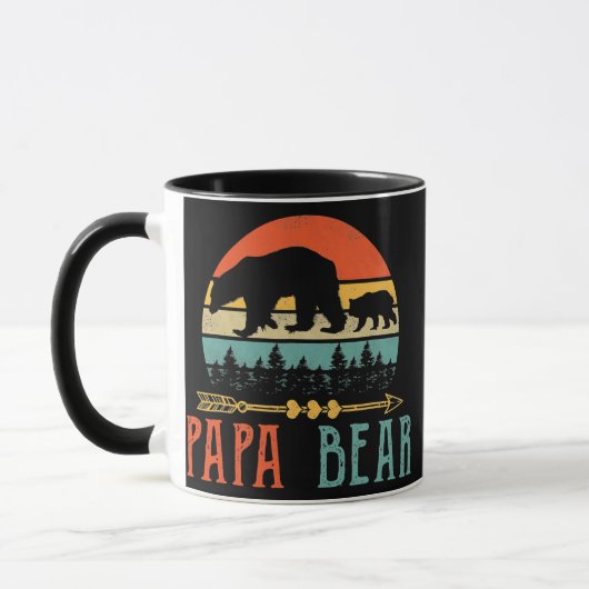Mannen Papa Beer Papa Funny Mannen vaderdag Gift Mok (Links)